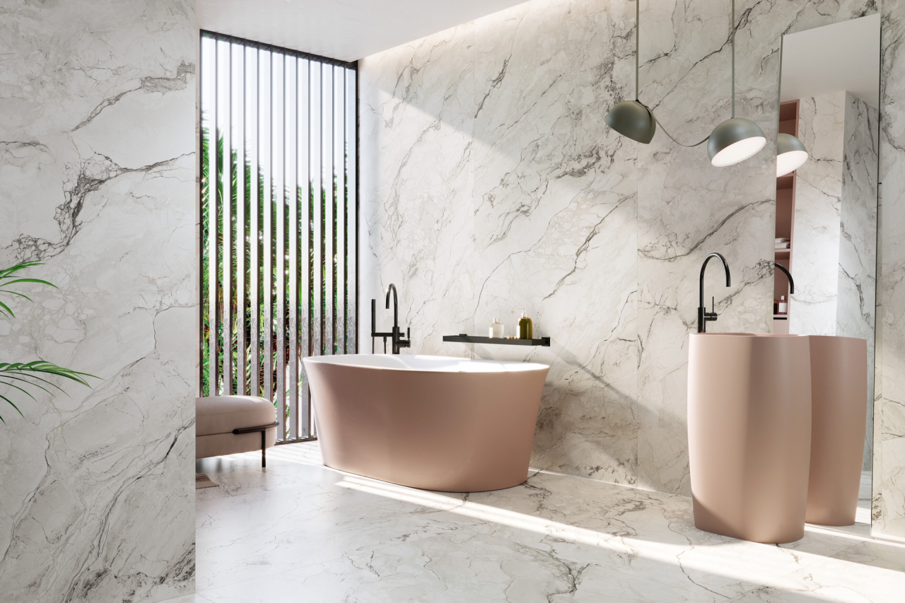 Badezimmer FLiesen Mamor optik weiß
